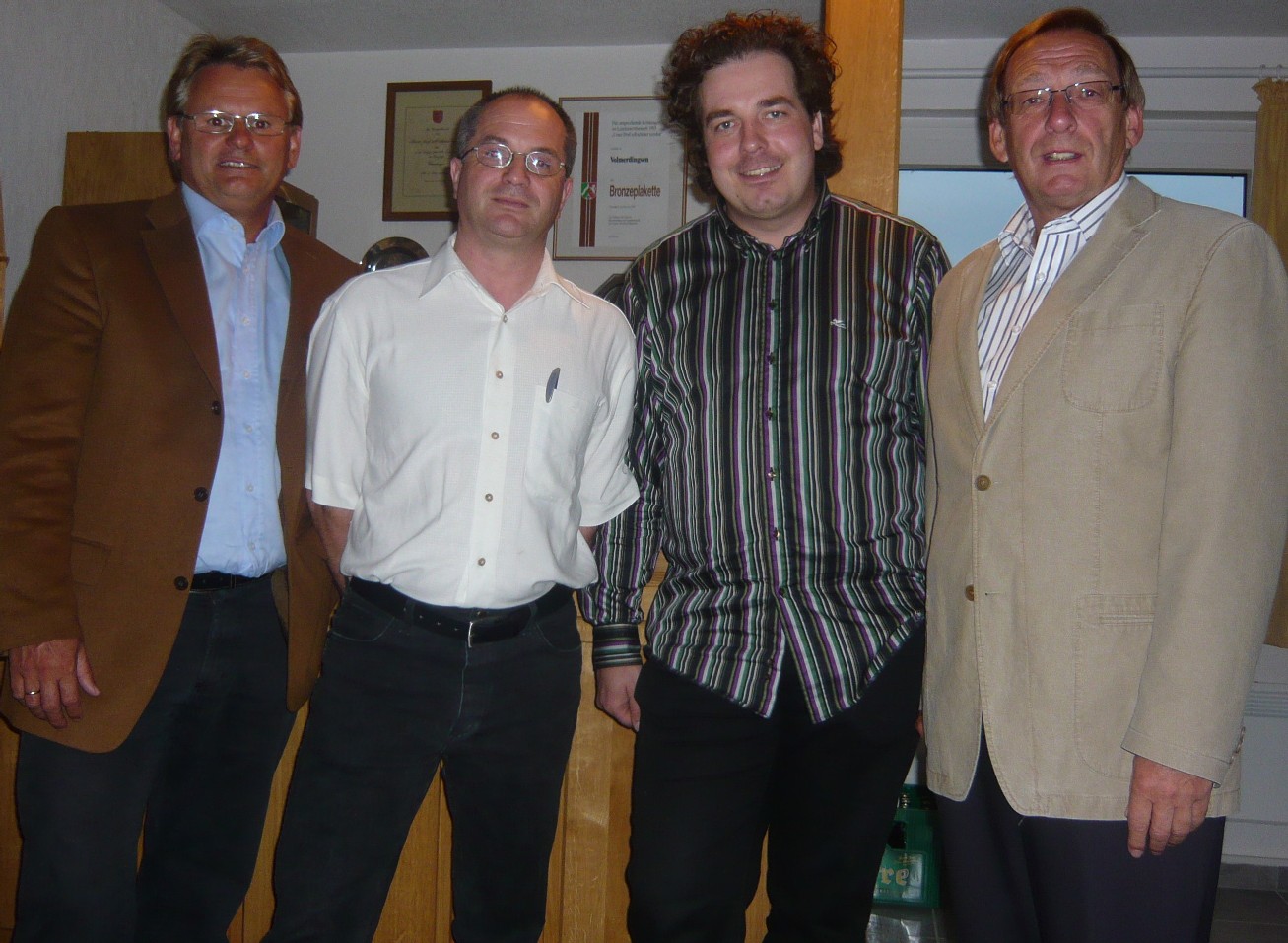(von links) Michael Grosskurth, Stephan Haeder, Marco Eppmann, Lothar Gohmann (Stadtverbandsvorsitzender)